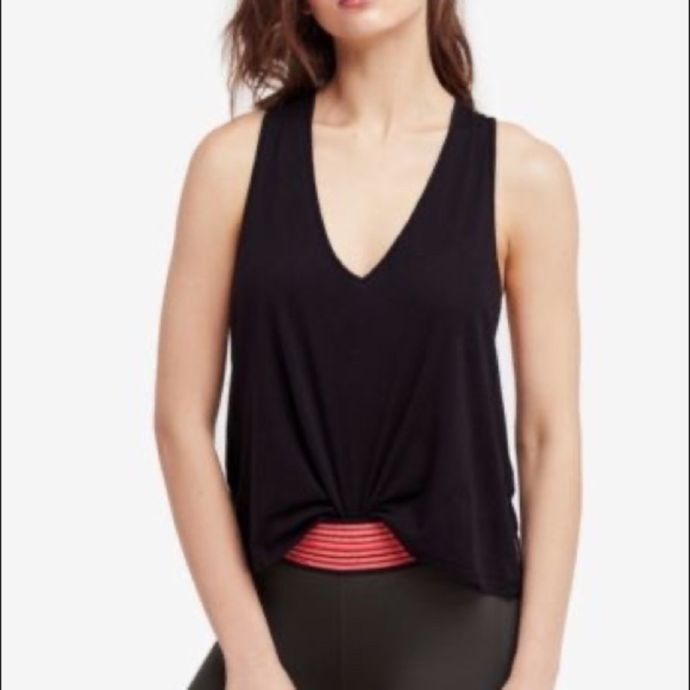 Free People Black Tank Top Open Back Size S
